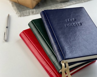 Personalized Leather Travel Journal: Handmade Adventure Scrapbook