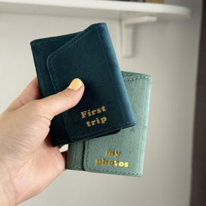Mini Pocket Album for Instax Mini Photos – Personalized Cover with Custom Text | Portable Photo Holder with Sleeves