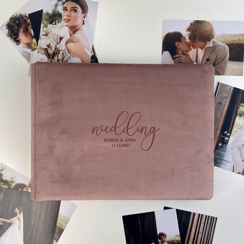 Custom Wedding Photo Album for Him and Her, Personalized Anniversary ...