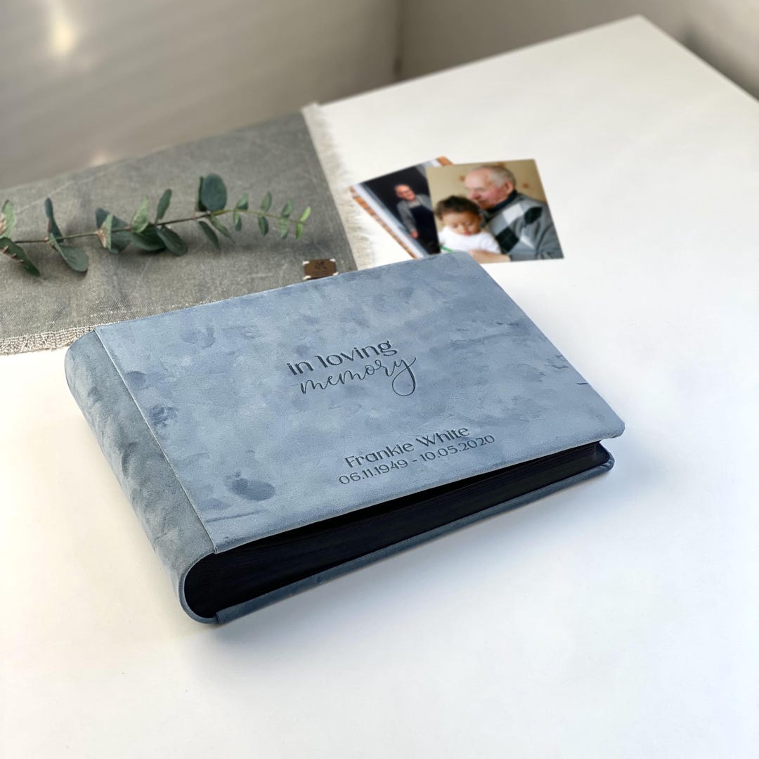 Personalized Memorial Velor Album: Remembrance Guestbook - Etsy