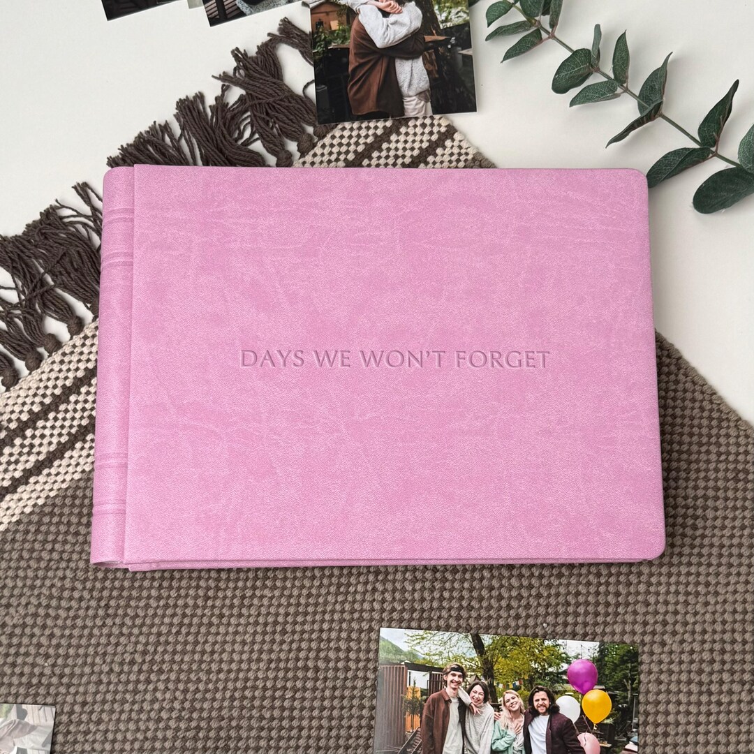 Personalized Eco-leather Photo Album: Custom Embossed Wedding, Baby ...
