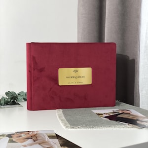 Personalized Velvet Wedding Album: Custom Name Bridal Shower Gift