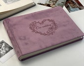 Velvet Wedding Photo Album: Personalized Guest Book Alternative