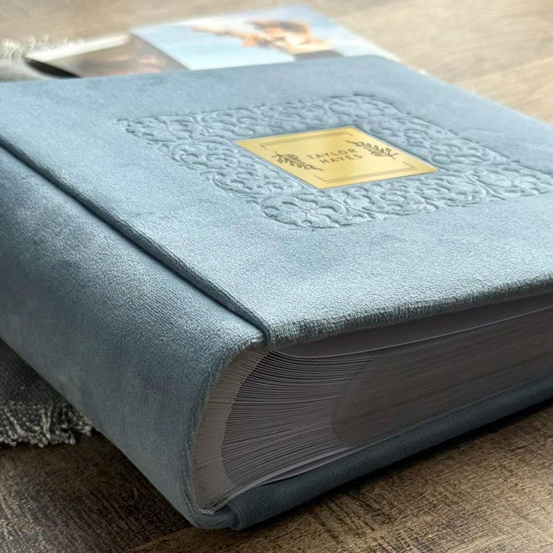 Personalized Velour Photo Album, Embossed Floral Design (300 4x6 Photos ...