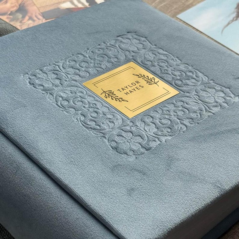 Personalized Velour Photo Album, Embossed Floral Design (300 4x6 Photos ...