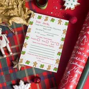 Carta para o Papai Noel para imprimir, Carta de Natal para o Polo Sul e a Sra. Noel, Lista de desejos de Natal para imprimir para crianças, Atividade divertida de férias para crianças
