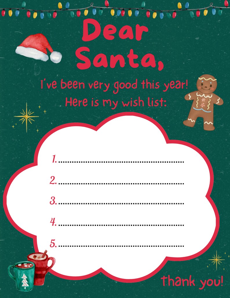 Printable Santa Letters Digital Download - Etsy