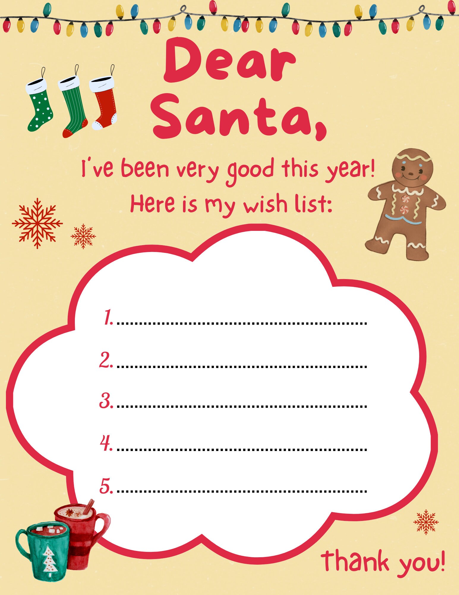 Printable Santa Letters Digital Download - Etsy