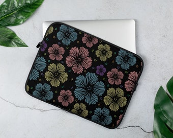 Clean Floral Vibes Laptop Sleeve, macbook air 13 case, laptop sleeve, laptop case, macbook air case, 13inch laptop sleeve, macbook sleeve