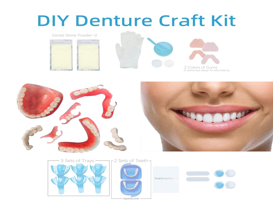 Premium DIY Denture Craft Kit With Impression2 Set of False Etsy UK