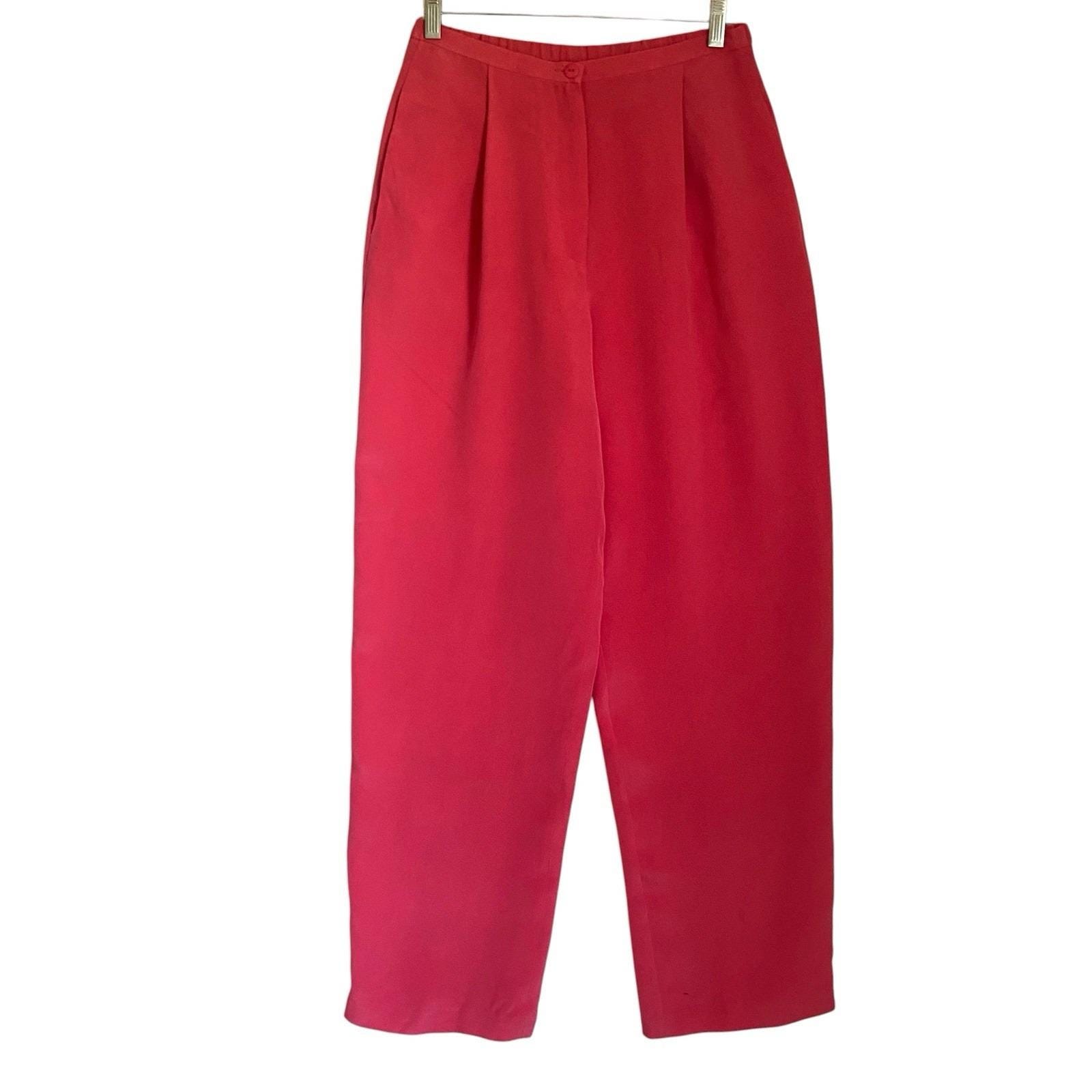 Red Silk Trousers - Etsy