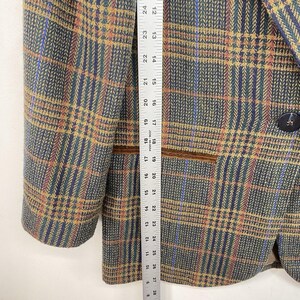 Vintage Women's Blazer Size 8 Petite Plaid Velvet Collar Preppy Classic Office image 5