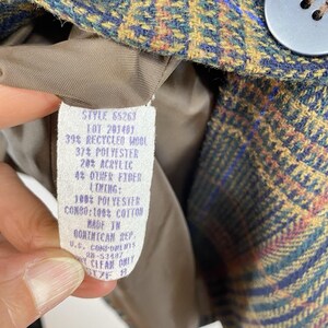 Vintage Women's Blazer Size 8 Petite Plaid Velvet Collar Preppy Classic Office image 6