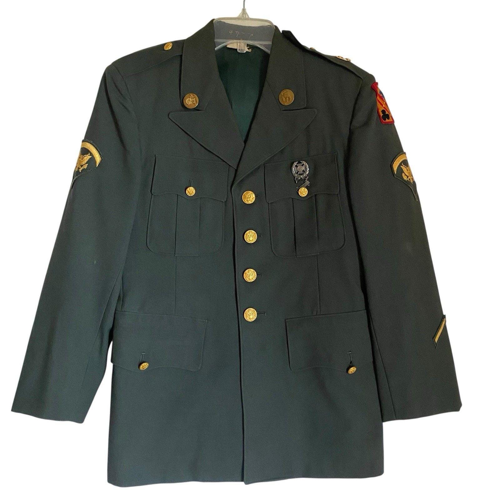 old army green dress uniform U.S. Army Department of Defense Officer's Green Polyester Class A Service Dress Uniform Jacket main image 1