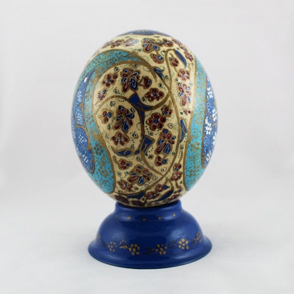 Painted ostrich egg, ostrich egg, ostrich eggshell, egg, Easter egg