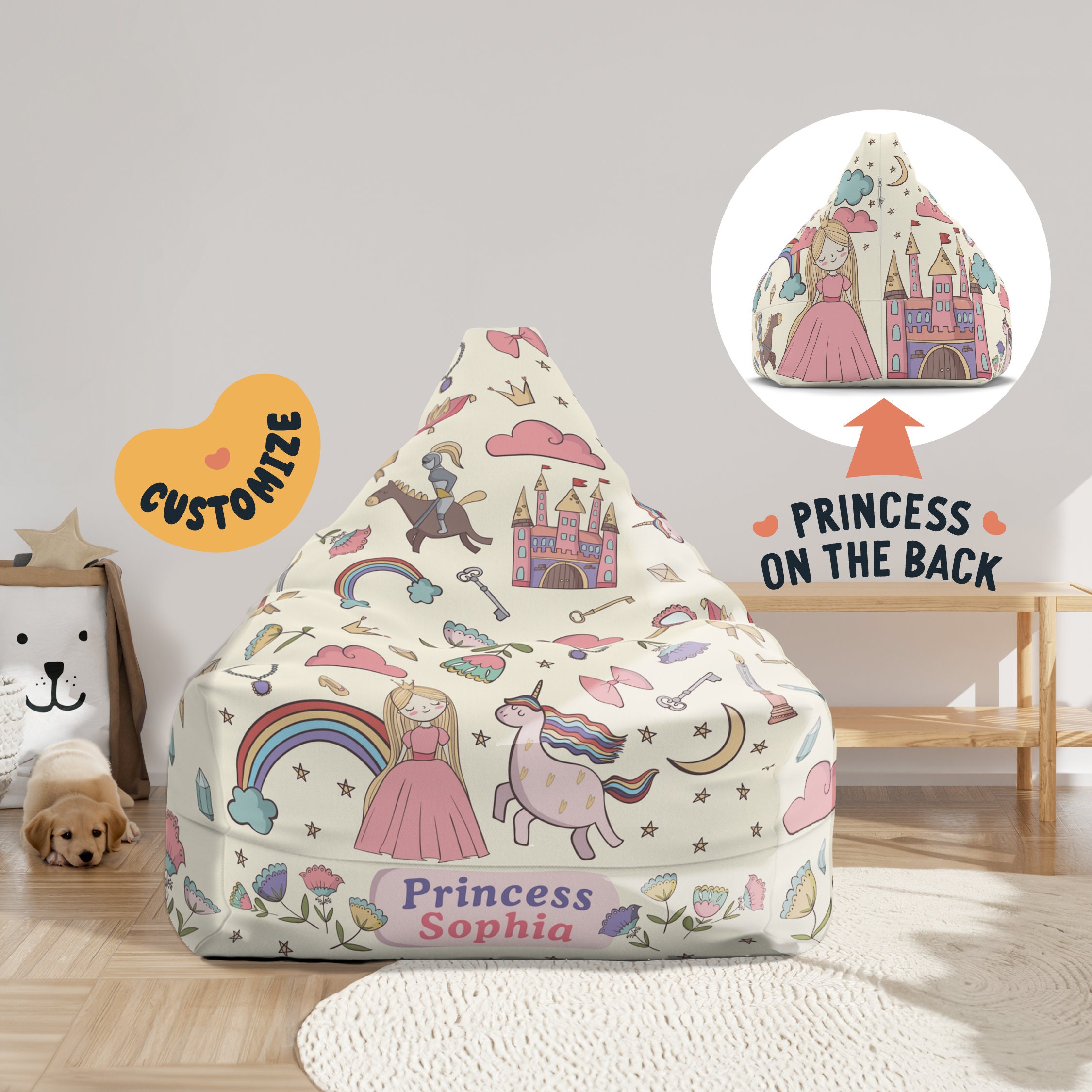 Beanbag Chair Cover Kids Large Floor Cushion Seating Etsy UK