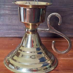 Vintage Brass Chamber Candlestick