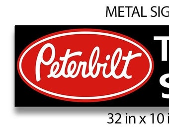 PETERBILT sign large 32in truck stop parts dealership shop garage