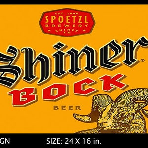 Shiner Bockクラフトビール看板縦長さ　79　横　49.5 Shiner Bockクラフトビール看板縦長さ 79 横 49.5 SHINER BOCK