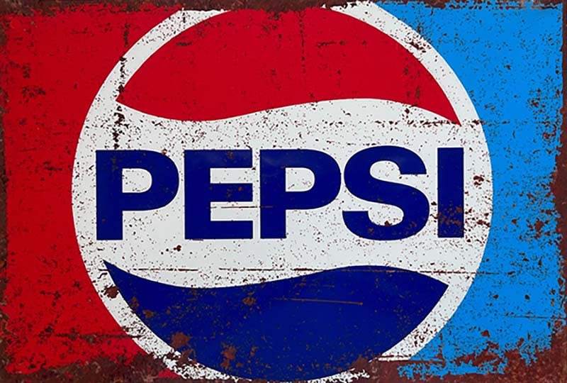 Pepsi sign large 24in metal sign Pepsi cola store sign