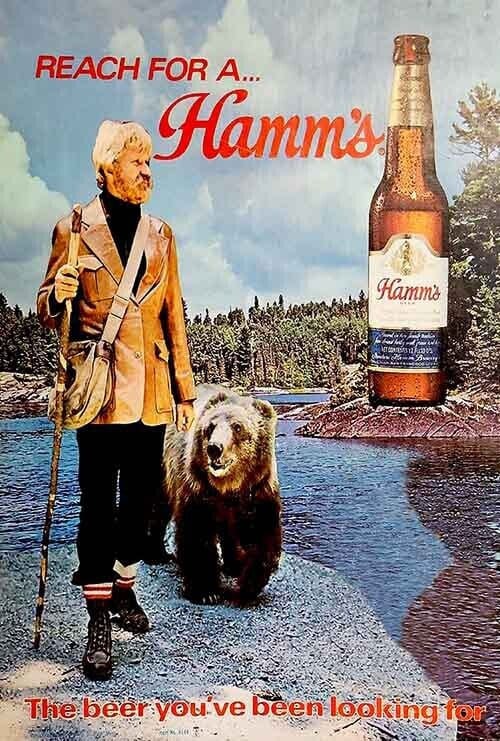Molson Coors Drink Hamm's Beer - Decorazione da parete in legno nero – Targa vintage con birra da hamm, per bar o sala giochi