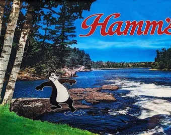 Hamms beer sign vintage style large 24 in pub bar display rustic fantasy