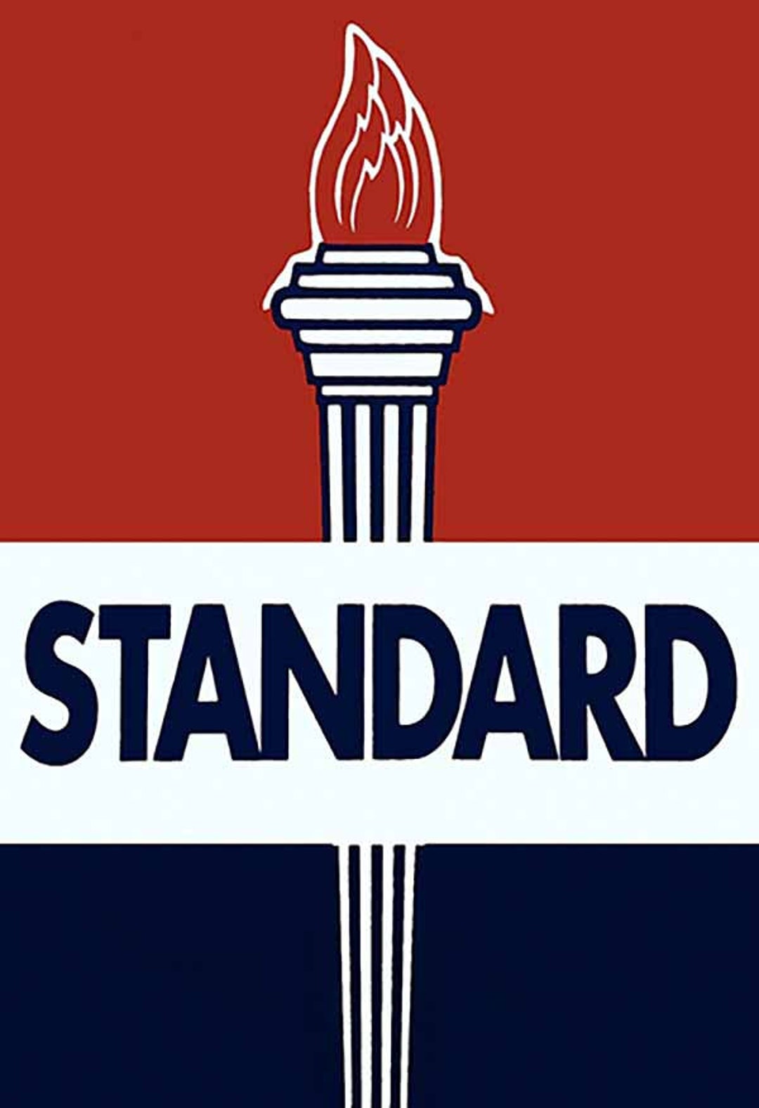 ビンテージ木製看板STANDARD OIL検）アドバタイジング販促