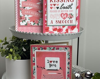 Handmade Valentine's Day Cards. Set of 3. Blank V-Day cards. Valentine's Day cards. XO cards. Feb 14th cards. Love cards. Envelopes included