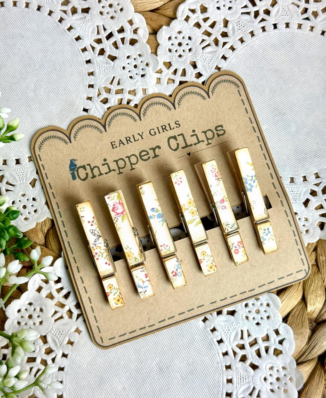 Ditsy Floral Decorative Clips, Set of 6 Gift Bag and Tag Clips - Etsy