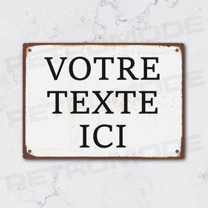 Plaque texte personnalisée, décoration murale avec votre texte, cadeau personnalisé de noël, panneau en métal vintage avec citation