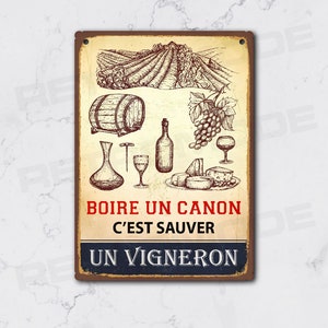 Plaque Métal Vintage Vins Du Monde Entier - SUPERDANT, Panneau Rétro Décoratif Pour Bar Ou Cave à Vin, Idéal Cadeau