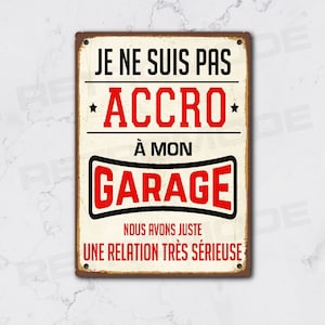 Vintage metalen bord met garagecitaat, werkplaatsmuurdecoratie, cadeau-idee voor autoliefhebbers
