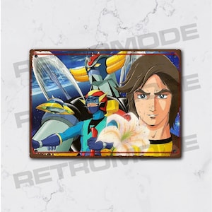 Metalowa plakietka Goldorak, dekoracja ścienna Grendizer Actarus Alcor, dekoracja Manga