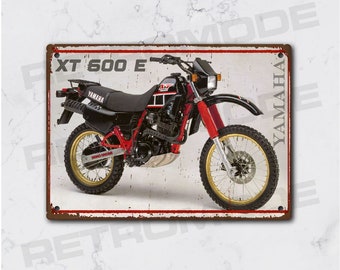 Placa de metal vintage yamaha xt 600 e, idea de regalo para fanáticos de las motocicletas de colección, decoración xt600e