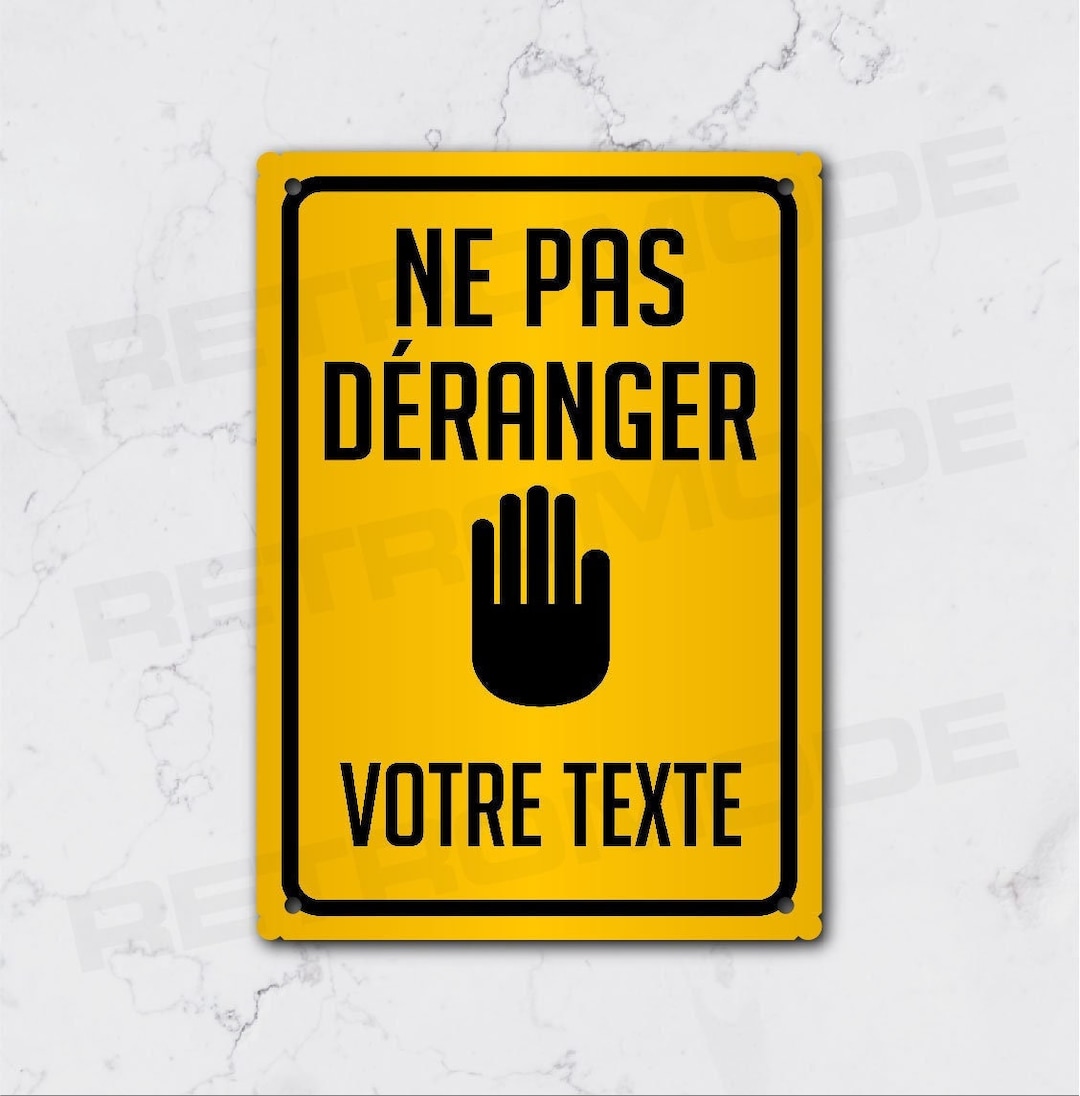 Plaque Métal Rétro 'Ne Pas Déranger' - Décoration Vintage Murale 10x20cm - Idée Cadeau Originale