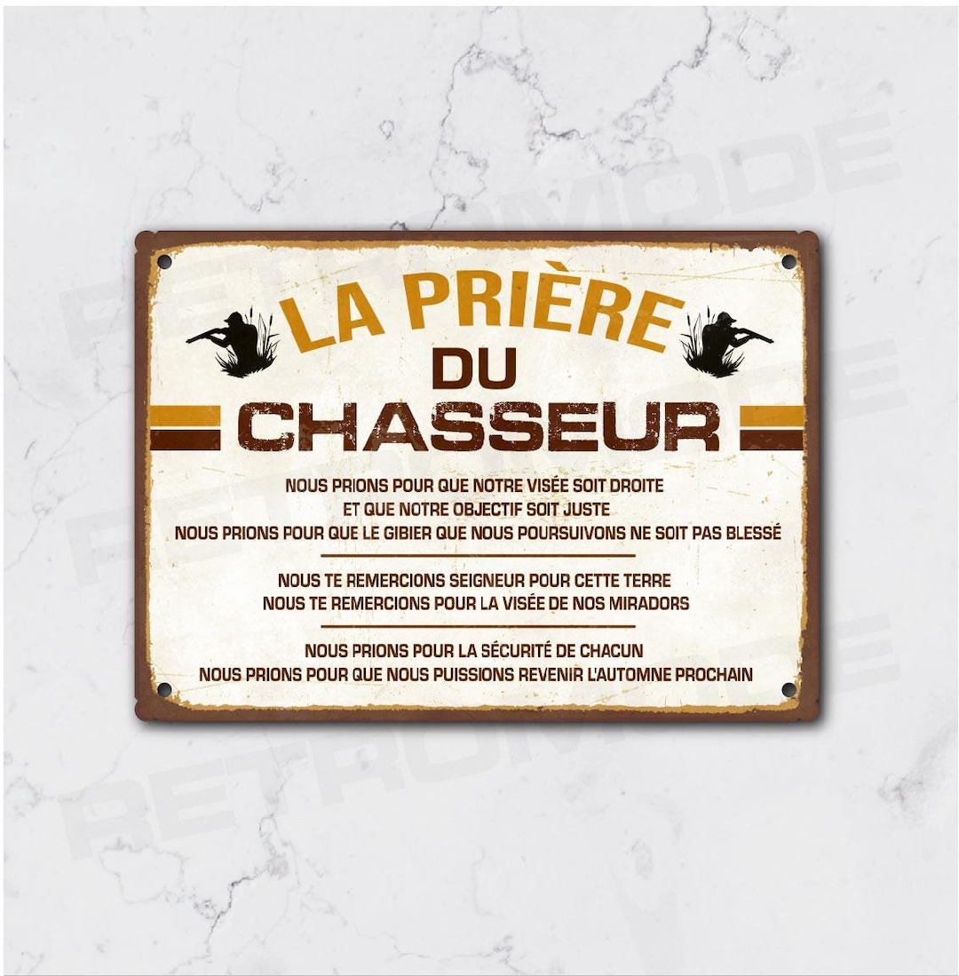 Enseigne Métallique Personnalisée Prénom Chasseur / Canard - Décoration Murale Cadeau - Neuf USA