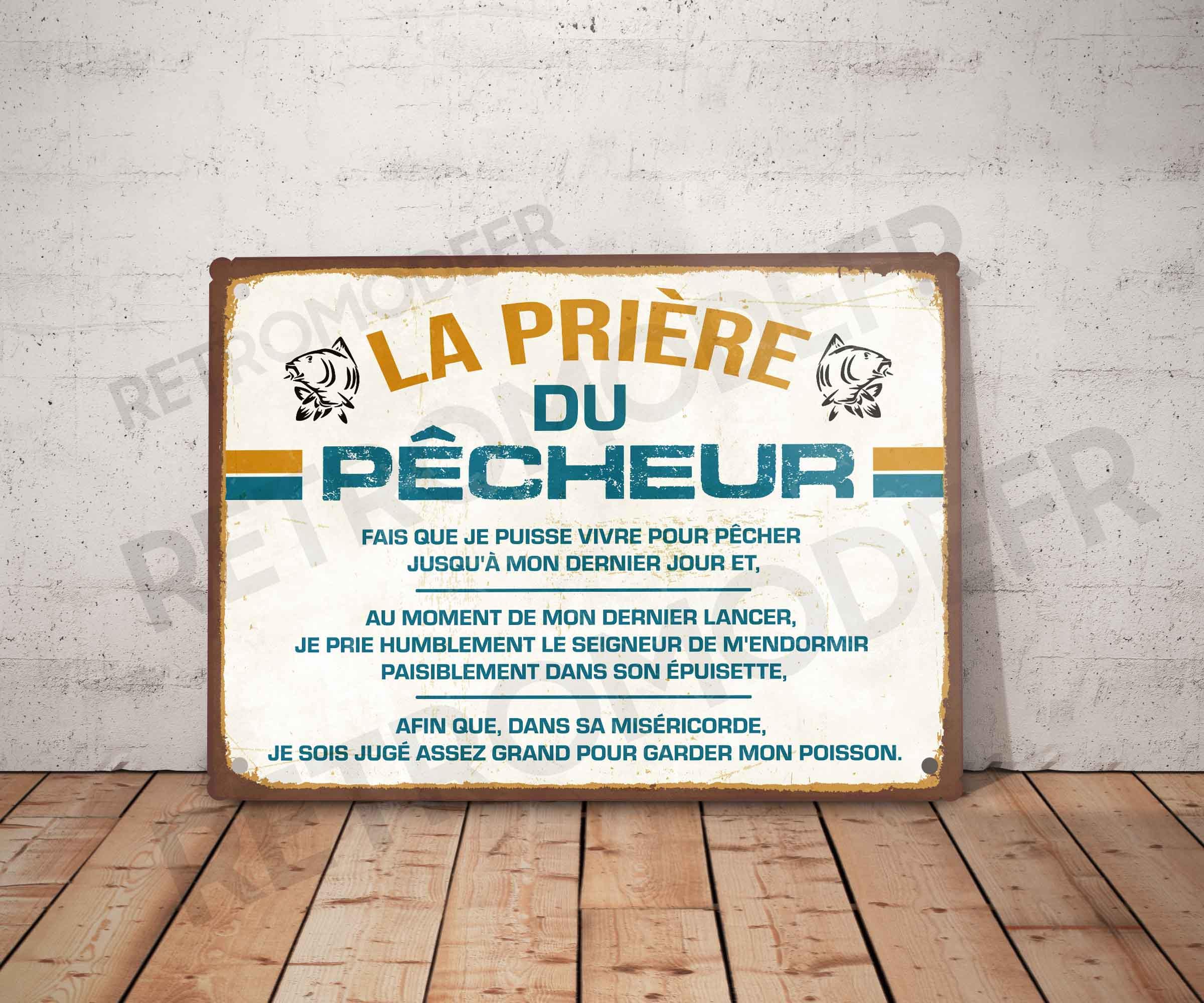 Panneau En étain HALIK 6x18 Pouces - Décoration Pêche - Leurre Bar