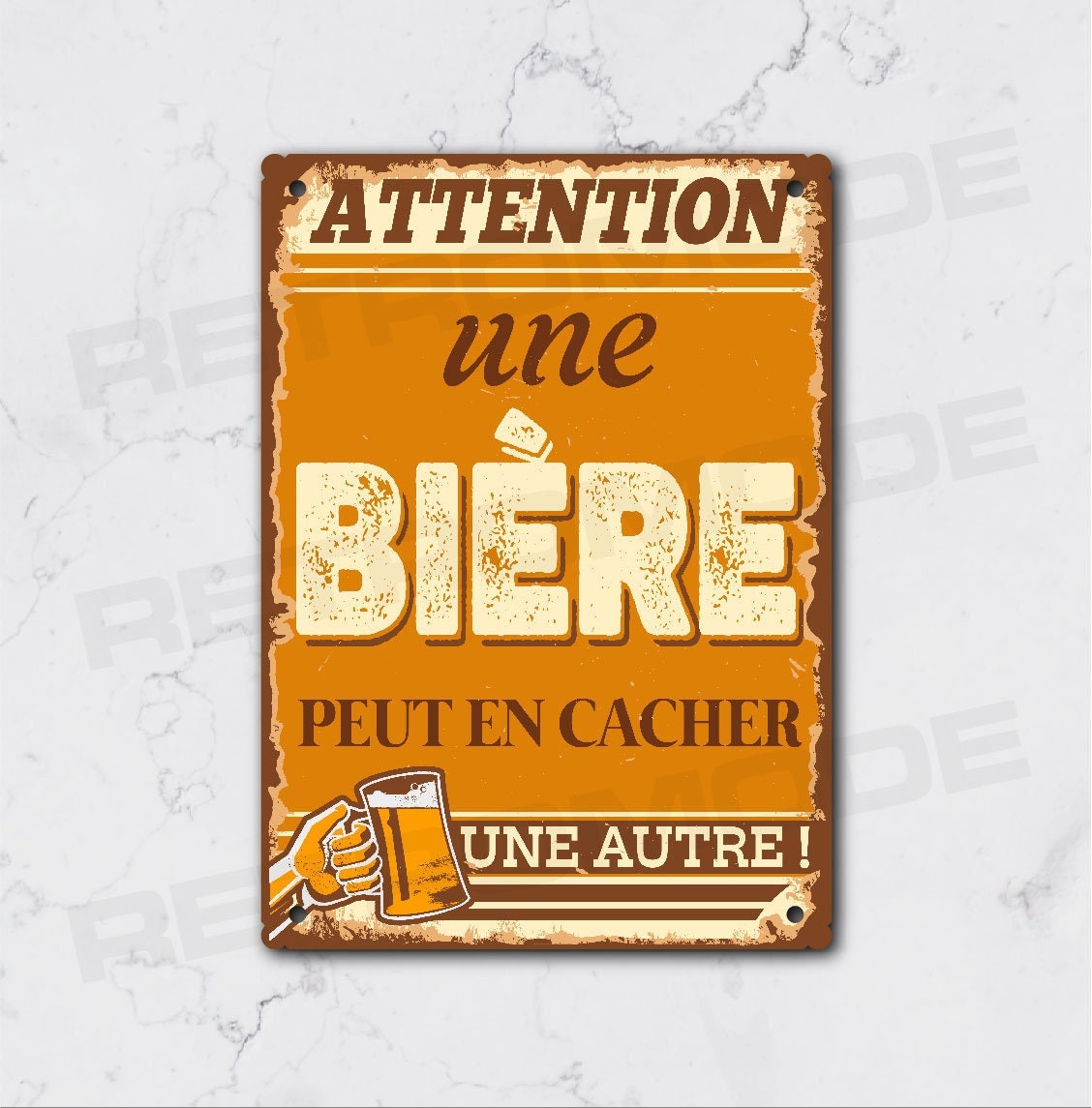 PLAQUE ÉMAILLÉE BIÈRE Foster - 40 x 26 cm EUR 60,00 - FR