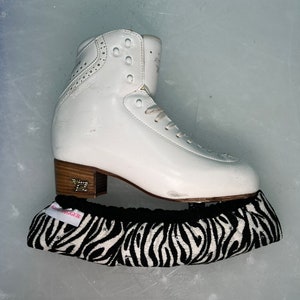 Limited Edition Zebra Blade Soakers – Upcycled Designer Fabric with Swarovski Crystals | Luxury Skate Covers  | M & L Sizes