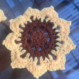 Sunflower Crochet Coasters