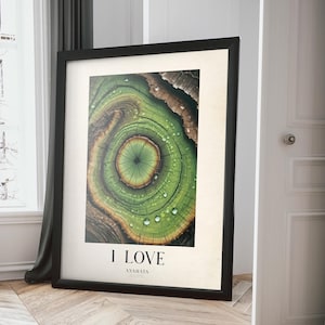 I Love · Green Chakra Wall Art · Heart Chakra Digital Print · Anahata Poster · Minimalist Spiritual Decor