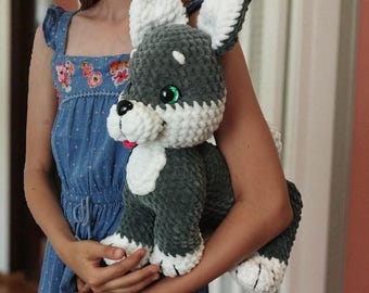 Husky Crochet Pattern: Koda Amigurumi Dog Plush (PDF Pattern, Beginner Level)