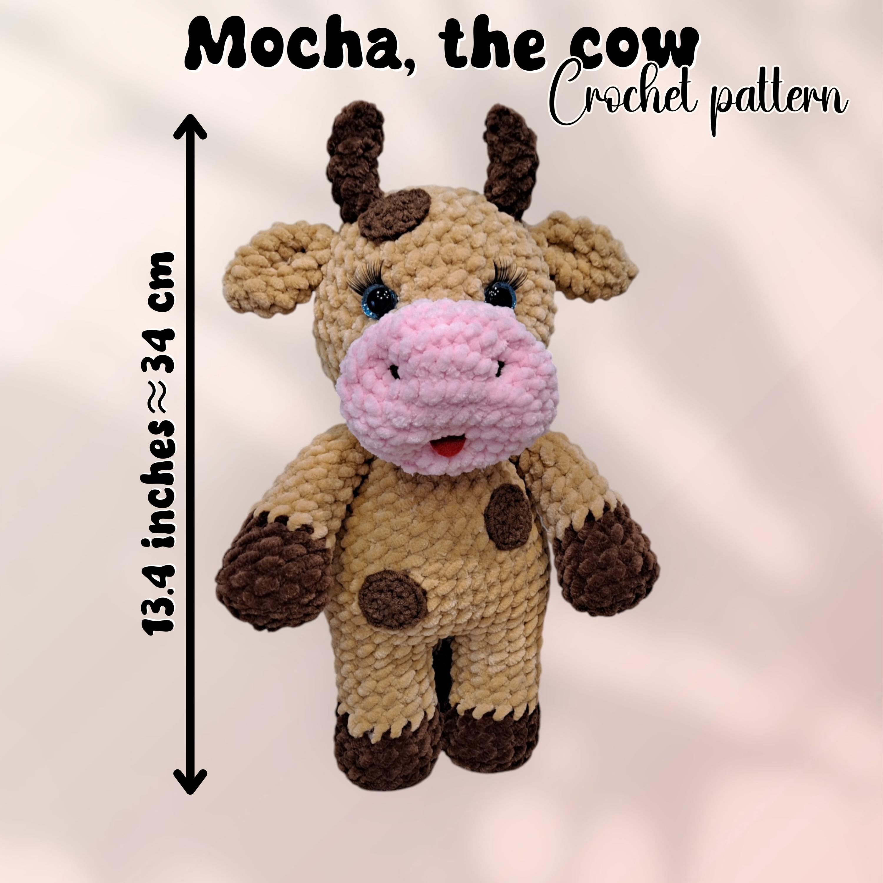 Mocha the Cow Amigurumi Crochet Pattern PDF – Cute Plush Farm Animal, Soft Toy Tutorial, Easy Beginner Pattern, Instant Download - Thumbnail 3