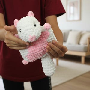 Pilla den flygande ekorren virkmönster – Amigurumi Lovey-leksak, plattkroppsekorre PDF, enkelt nybörjarmönster för plysch