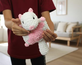 Pilla the Flying Squirrel Crochet Pattern – Amigurumi Lovey Toy, Flat Body Squirrel PDF, Easy Beginner Plush Pattern
