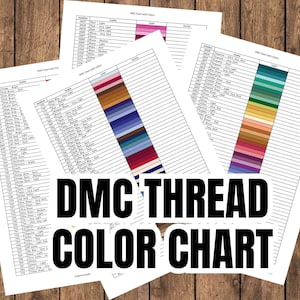 DMC Printable Color Chart Inventory Sheets with Notes Digital Download DMC Chart Instant Cross Stitch Floss Thread Color Sample Chart PDF imagem 3