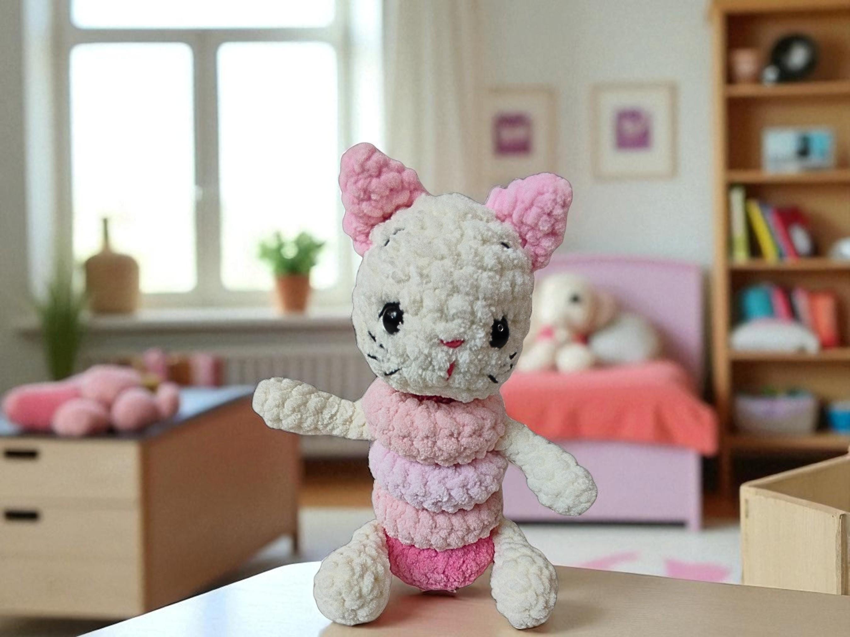 Cat Stacking Toy Crochet Pattern 'Nala Cuddleloop' Cat Amigurumi Baby Activity Toy-Kitten Ring Tower Beginner Crochet Montessori Digital Pdf - Thumbnail 6