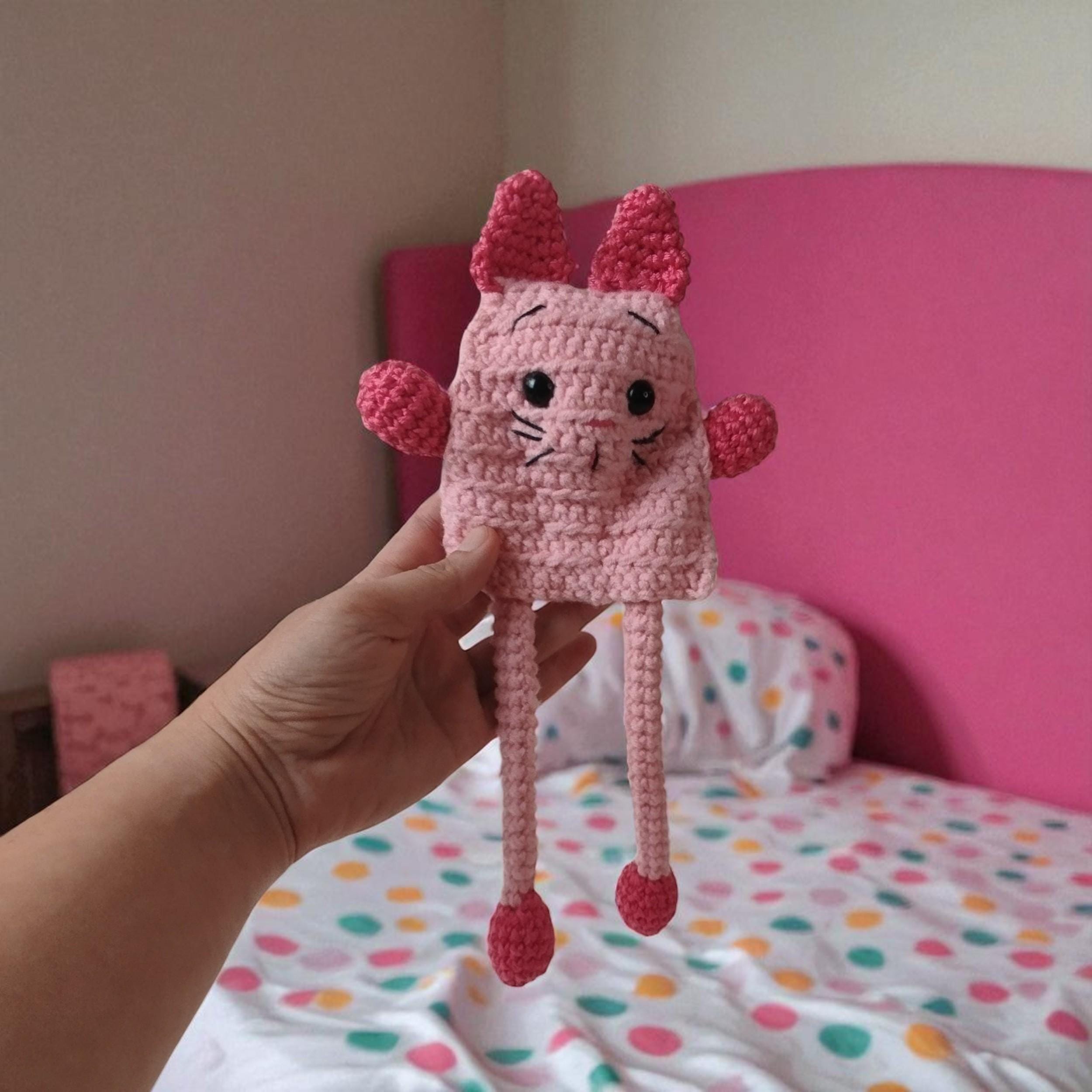 Stretchable Cat Crochet  Pattern - Stretchy Pull Toy Cupcake Tuggy Cat Crochet Pattern – Cat Hanging Sensory Crochet Montessori Baby Gift - Thumbnail 5