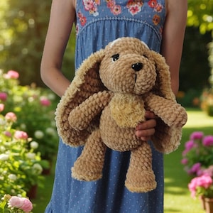 Ollie Snuggle Buddy Spaniel – Crochet Dog Pattern PDF, Amigurumi Puppy, Easy Digital Download Beginner Friendly Crochet Animal - Spaniel Dog
