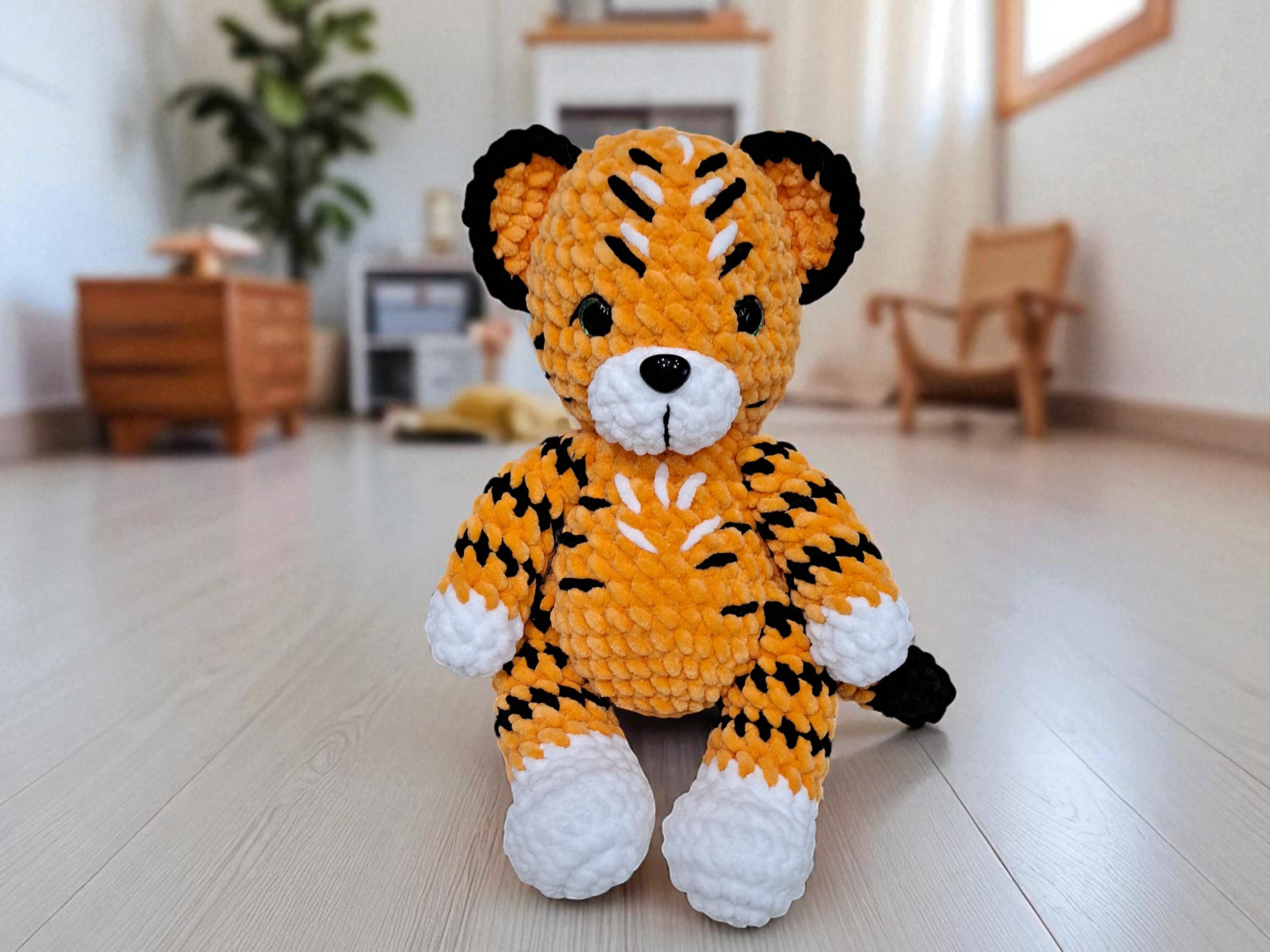 Tiggy the Jungle Tiger Crochet Pattern – Amigurumi Tiger PDF Tutorial (US Terms) - Cute Tiger Crochet - Confident beginner level - Digital - Thumbnail 5